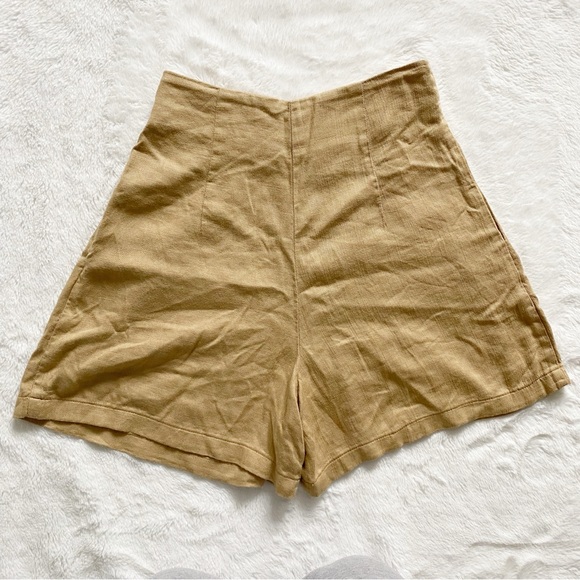 NWOT ASOS | Hourglass seamed waist short with linen in neutral - Picture 6 of 9